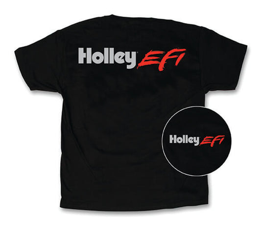 Holley  T-Shirt - Large w/Holley EFI SS Logo - Black 10044-LGHOL