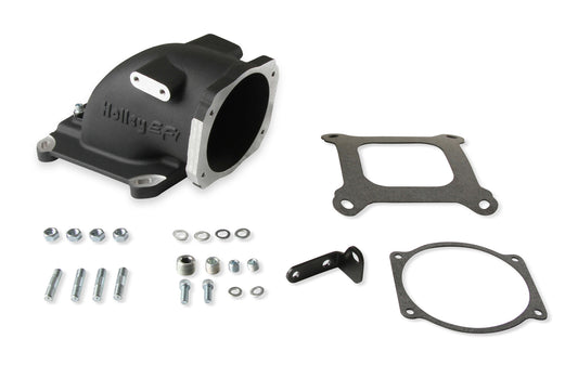 Holley  Intake Elbow 4150 GM LS TB Flange - Black 300-240BK