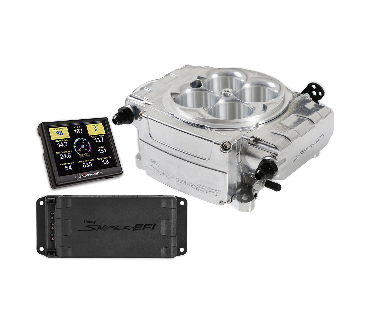 Holley  Sniper 2 EFI Kit Polished w/PDM 550-510-3PX