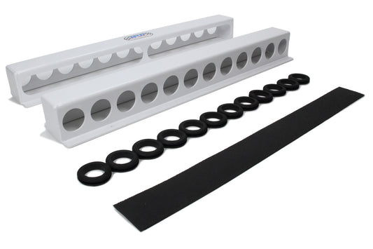 Hepfner Racing Products  Torsion Bar Rack Holds 12 Sprint Bars White HRP6350-WHT
