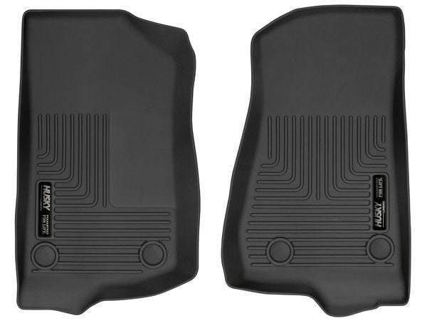 Husky Liners 18- Jeep JL Front Floor Liner Black Weatherbeate MPN HSK13021 For Jeep Wrangler JL 2018
