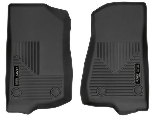 Husky Liners 18- Jeep JL Front Floor Liner Black Weatherbeate MPN HSK13021 For Jeep Wrangler JL 2018