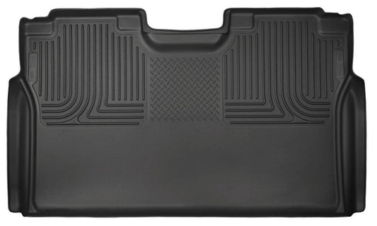 Husky Liners 15- Ford F150 Supercrew Rear Floor Liners Black MPN HSK19371 For Ford Fullsize Truck 2015-16