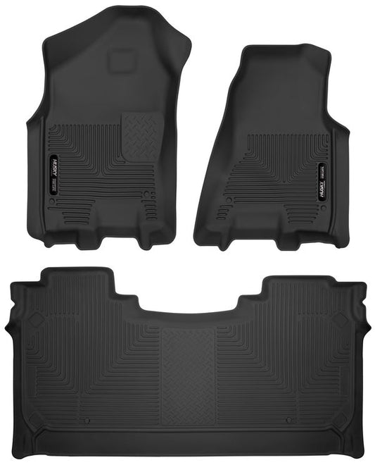 Husky Liners Front & 2nd Seat Floor L iners X-act Contour MPN HSK54608 Fullsize Truck RAM 2019-24