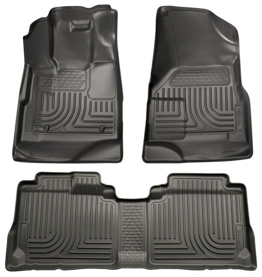 Husky Liners 10- Equinox/Terrain frt/ 2nd Seat Flr Liners Blk MPN HSK98131 For GM Midsize Crossover 2010-17
