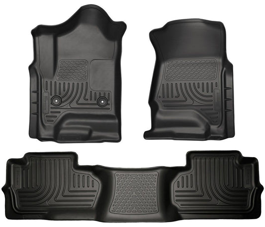 Husky Liners 15- GM 2500HD Dbl Cab Floor Liners Black MPN HSK98241 For GM Fullsize Truck 2014-19
