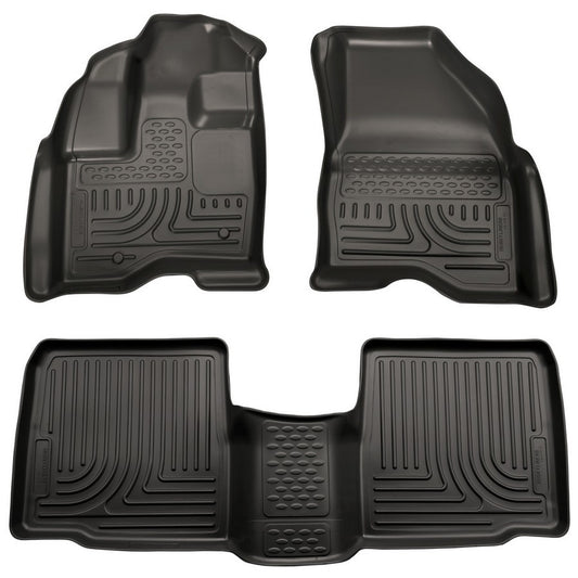 Husky Liners 11- Explorer Front/2nd Seat Floor Liners MPN HSK98761 For Ford Midsize SUV 2011-14