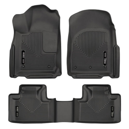 Husky Liners Front & 2nd Seat Floor L iner Weatherbeater MPN HSK99151 For Jeep, Dodge Midsize SUV, Cherokee, Grand Cherokee 2016-18