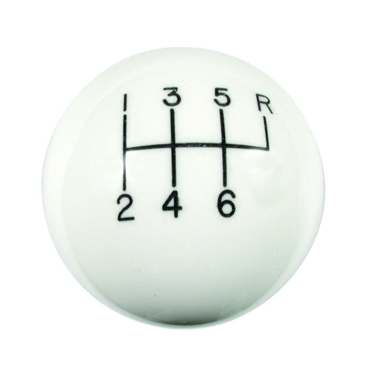 Hurst   Classic 6-Speed Shift Knob White (3/8-16)  HUR163-0040