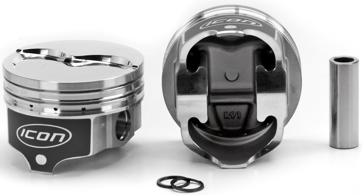 Icon Pistons  BBM Dished Piston Set - 4.350 Bore -23.7cc IC840.030