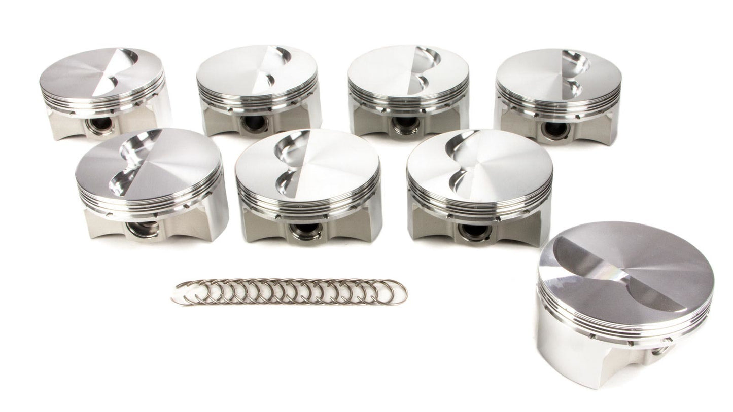 Je Pistons SBC Flat Top Piston Set 4.035 Bore -5cc MPN JEP258029 For Chevy