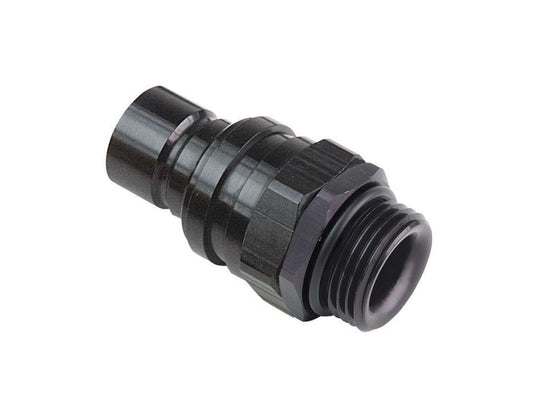 Jiffy-Tite  Q/R #6 Male O-Ring Boss Plug Valved Black 22106