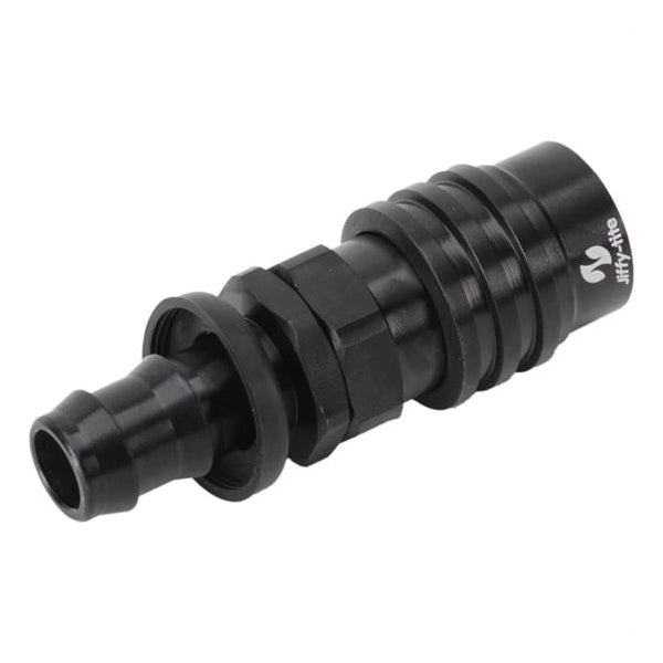 Jiffy-Tite #8 AN Push Lock Hose End Valved (Black) MPN JFT31508PJ