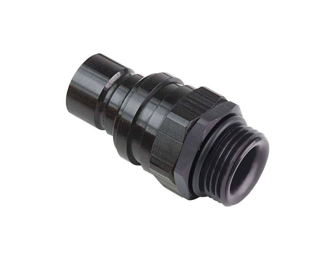 Jiffy-Tite  Q/R #6 Male O-Ring Boss Plug Valved Black 32106