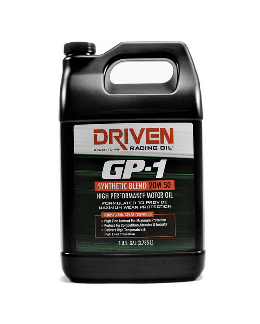 Driven Racing Oil   GP-1 Synthetic Blend 20w50  1 Gallon Jug  JGP19508