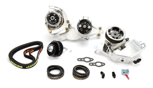 Jones Racing Products BELT DRIVE SYSTEM SBC 602 CRATE HTD ALUMINUM MPN JRP2441-AR-602 For Chevy