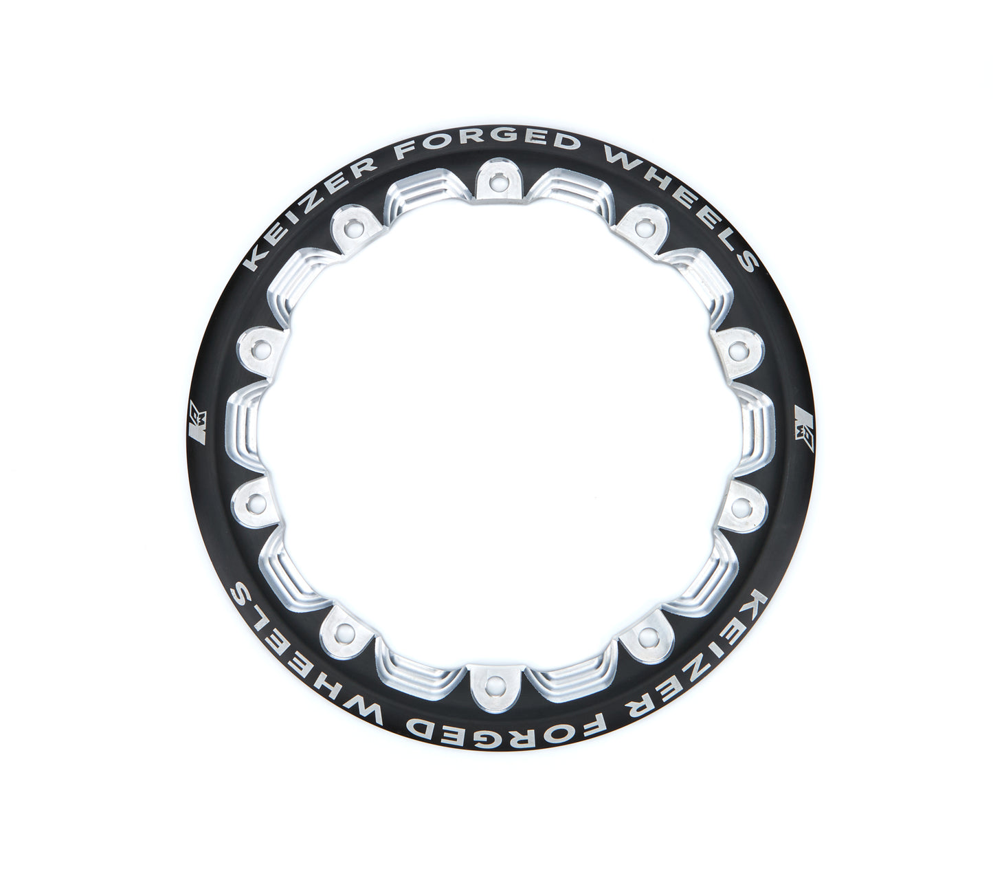 KEIZER ALUMINUM WHEELS, INC.   Beadlock 10in Forged Black w/Mudcover Tabs   KAW10FBLRINGTB