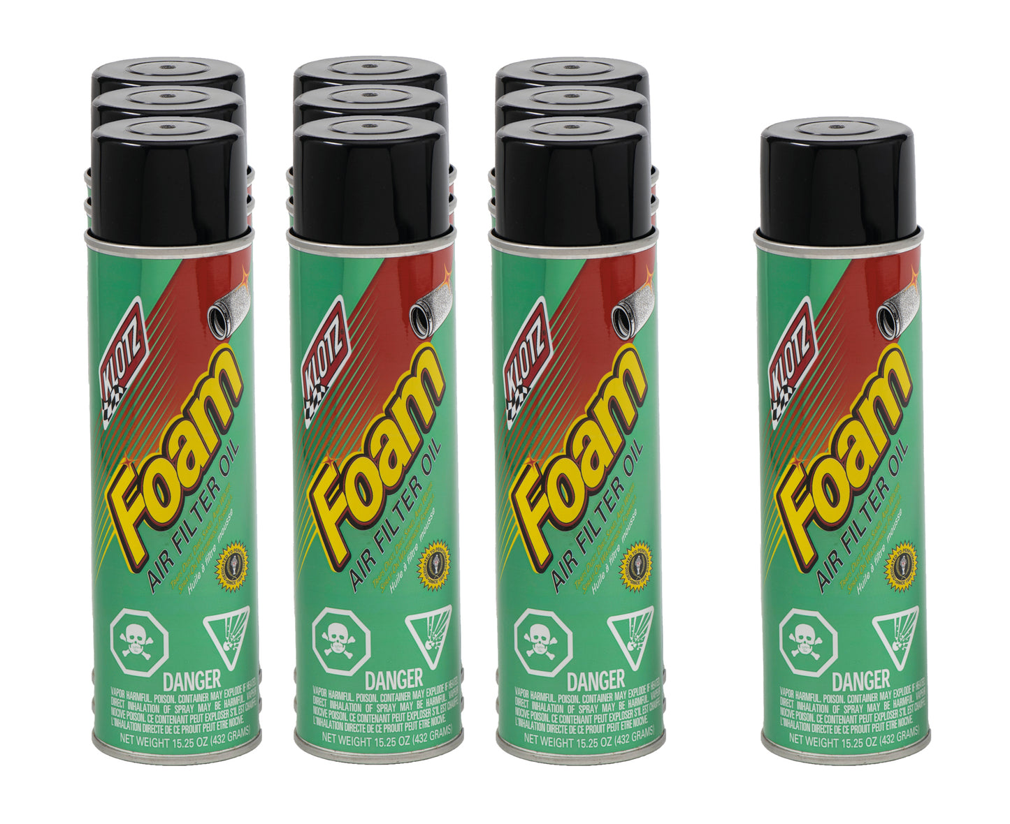 Klotz Synthetic Lubricants  Foam Filter Oil Case 10 x 15.25 Oz.  KLOKL-606-10