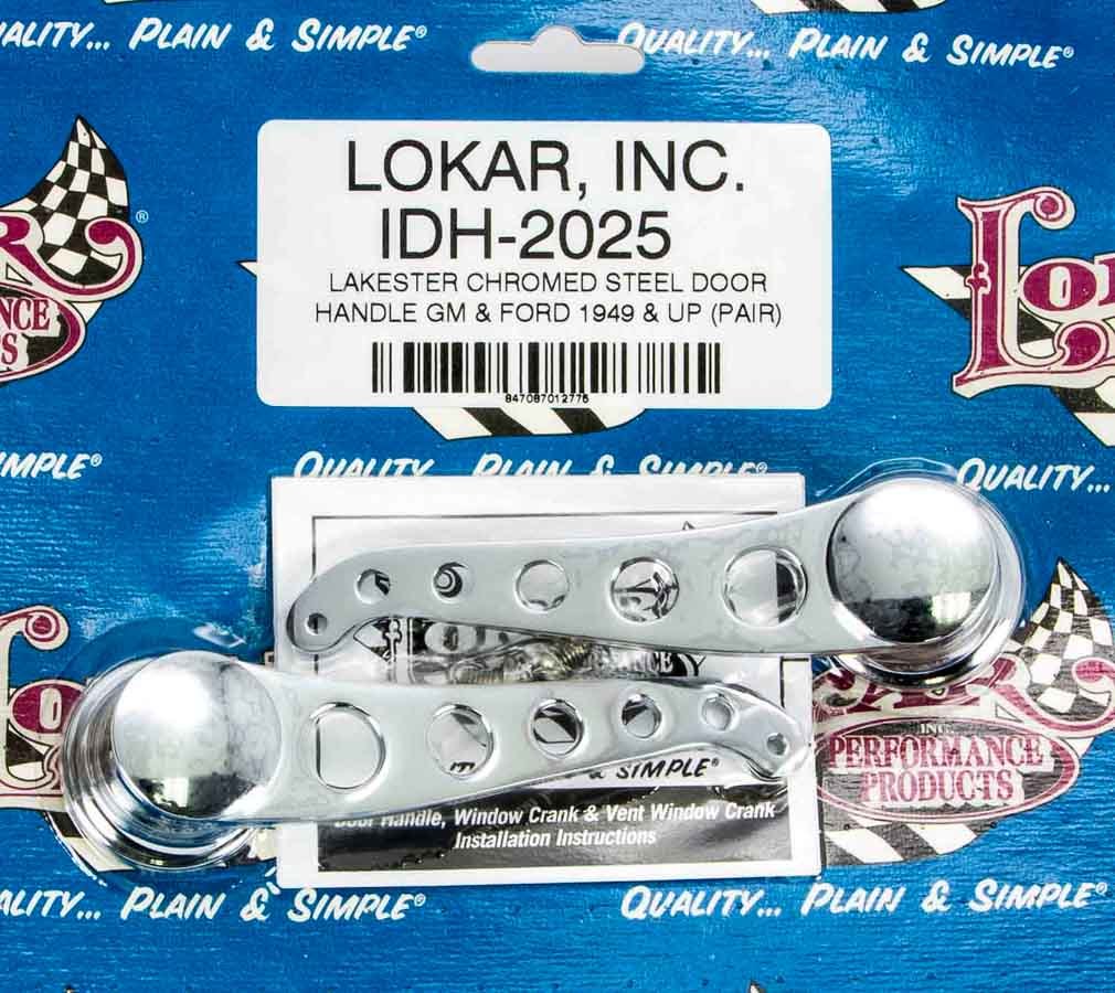 Lokar 49-Up GM/Ford Door Handles Chrome Pair MPN LOKIDH-2025 For Ford, GM