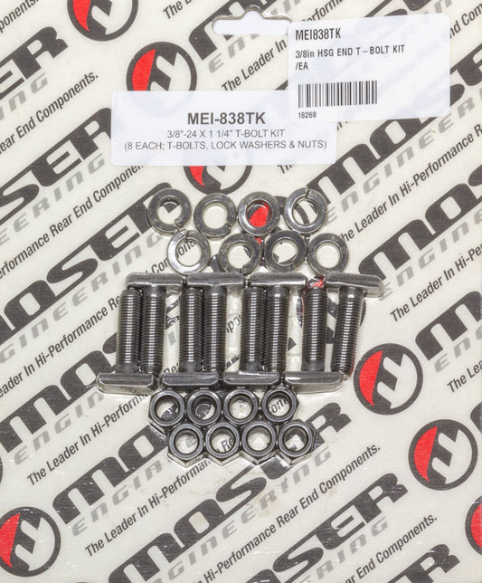 Moser Engineering 3/8in HSG END T-BOLT KIT /EA MPN MEI838TK For Ford