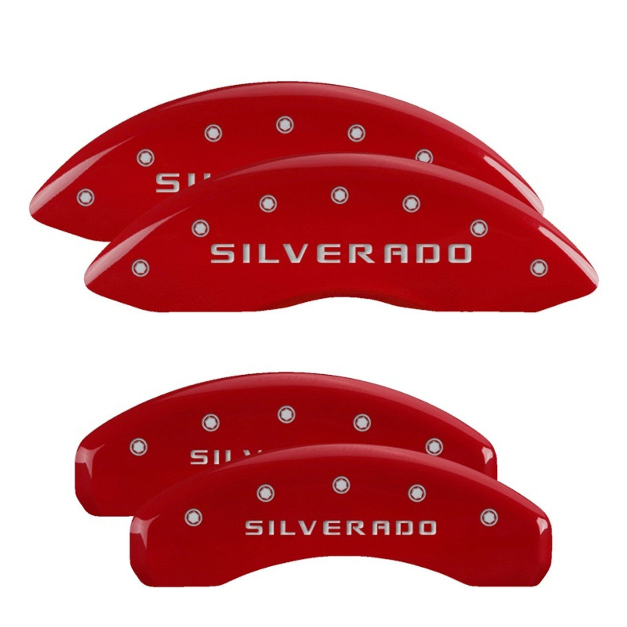 MGP Caliper Cover Set of 4 Caliper Covers Engraved Front and Rear MGP14252SSILRD