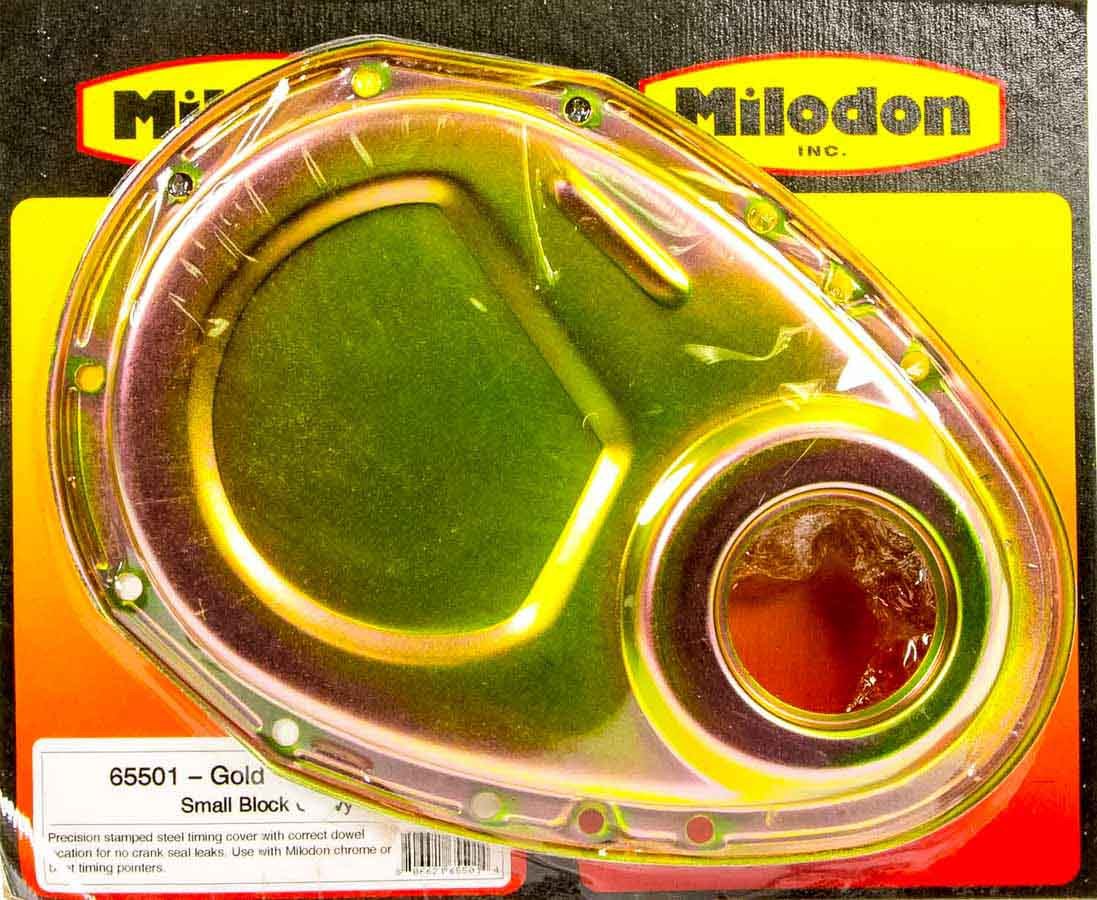 Milodon SBC Timing Cover - Gold MPN MIL65501 For Chevy