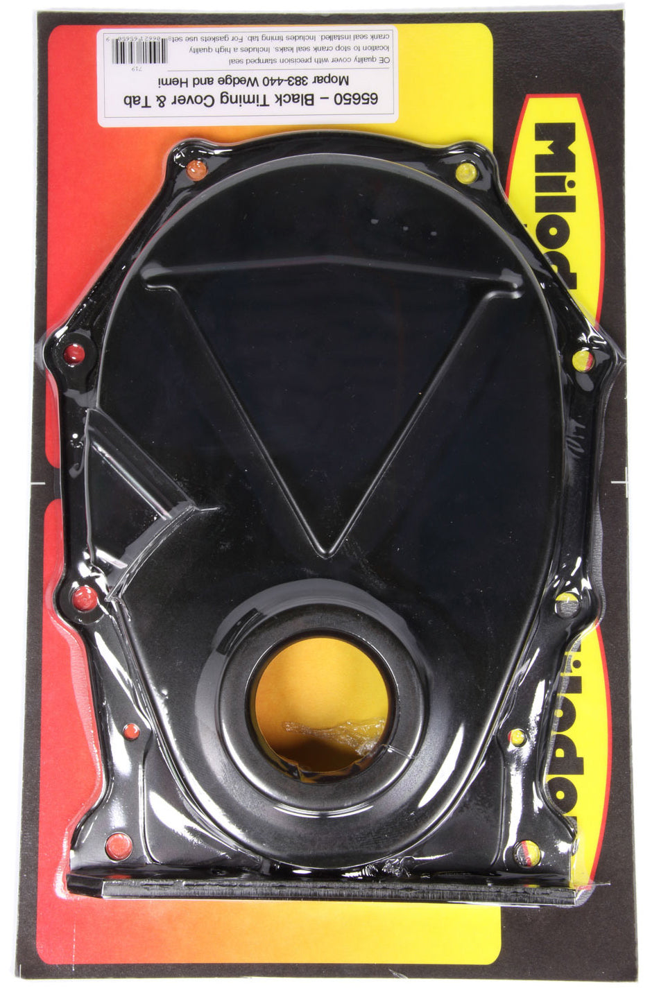 Milodon BBM Timing Cover - Black MPN MIL65650 For Mopar B / RB-Series