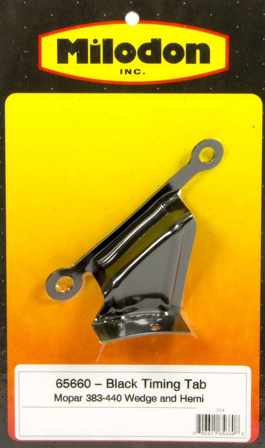 Milodon  BBM Timing Tab - Black   MIL65660