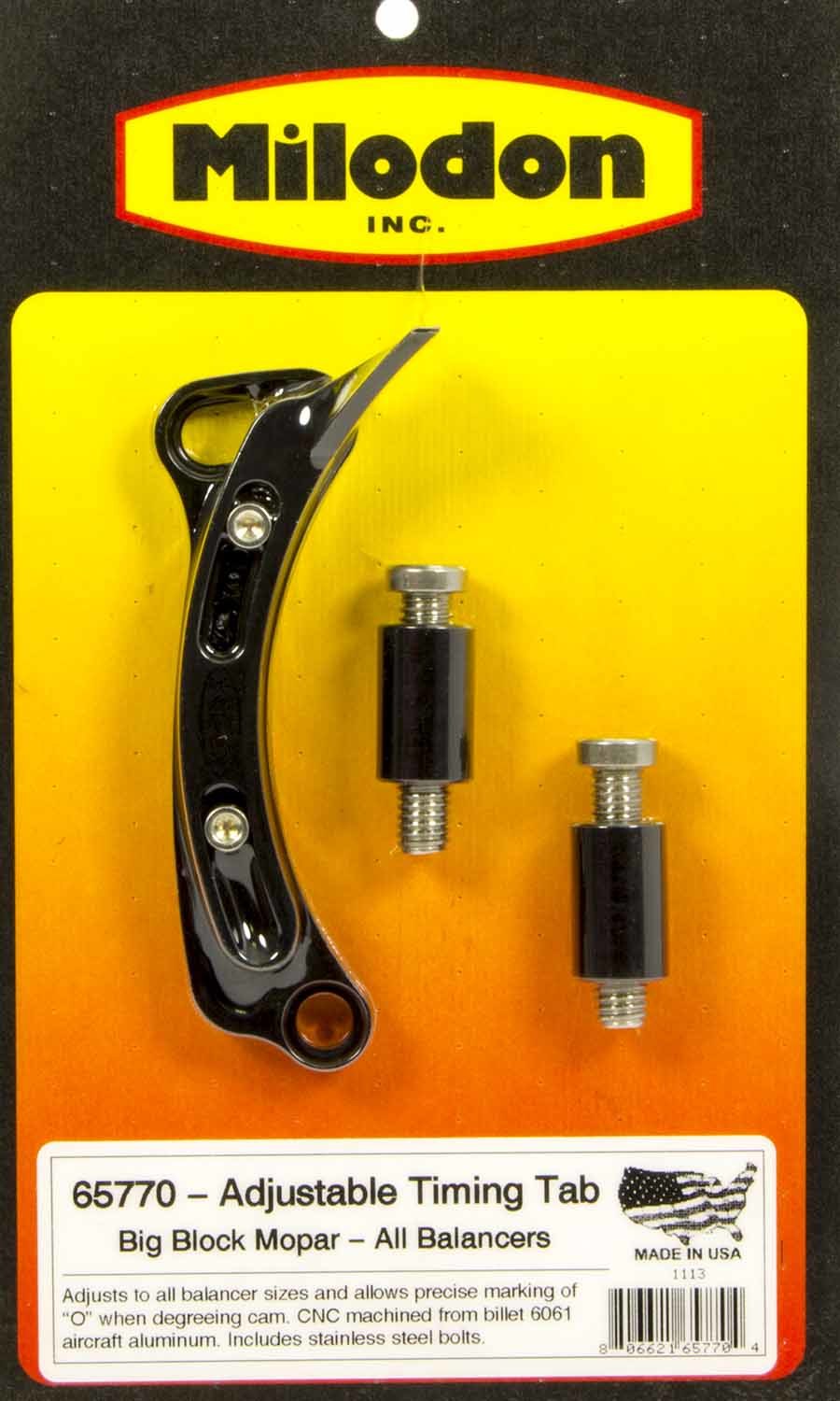 Milodon BBM Timing Pointer - All 6-8in Balancers MPN MIL65770 For Mopar B / RB-Series