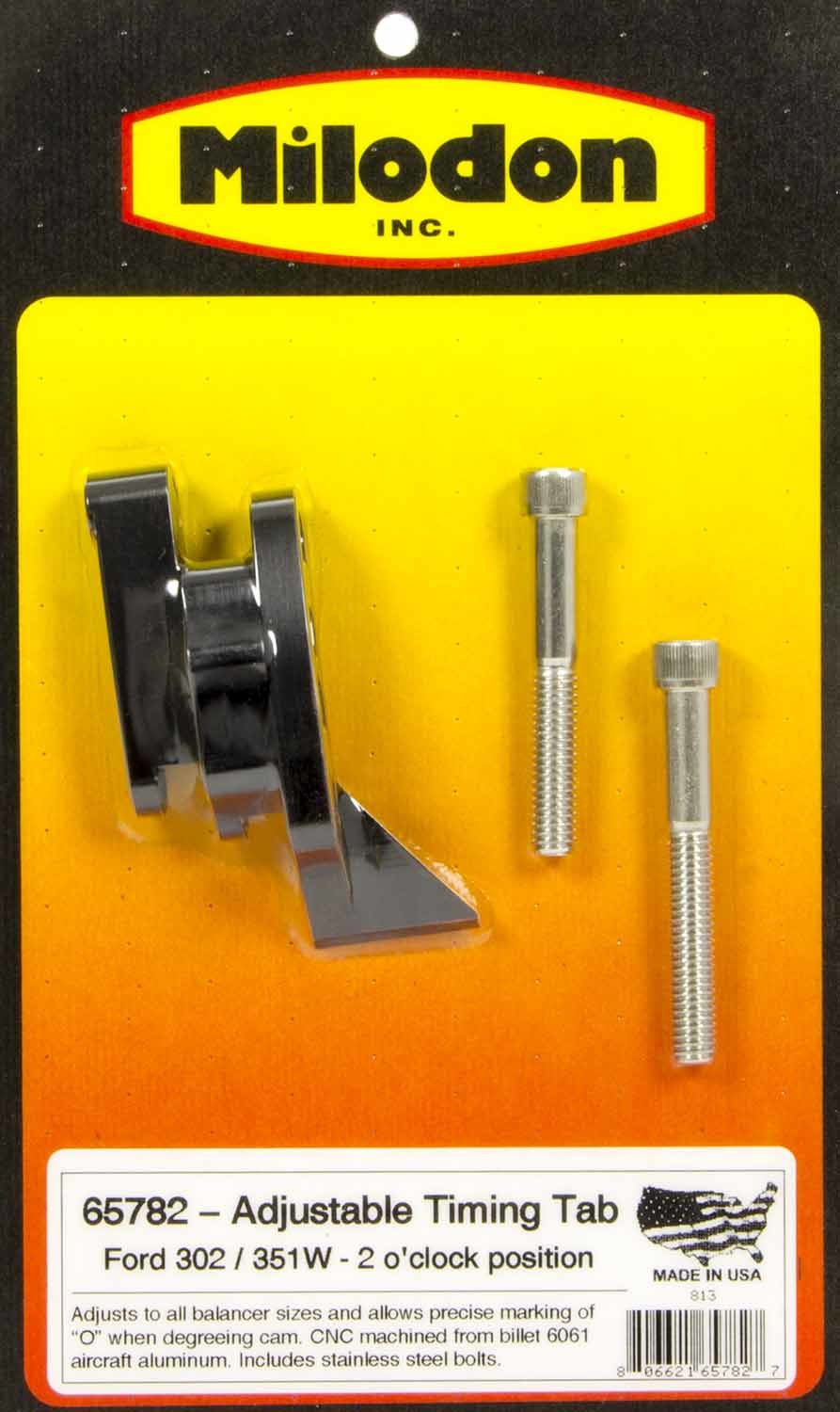 Milodon SBF Timing Pointer - 302-351W 2 O'Clock MPN MIL65782 For Ford