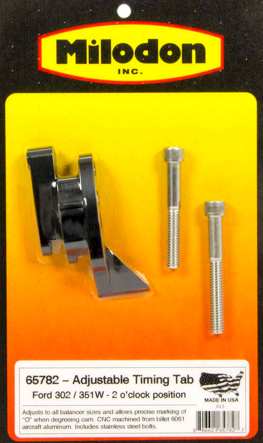 Milodon SBF Timing Pointer - 302-351W 2 O'Clock MPN MIL65782 For Ford