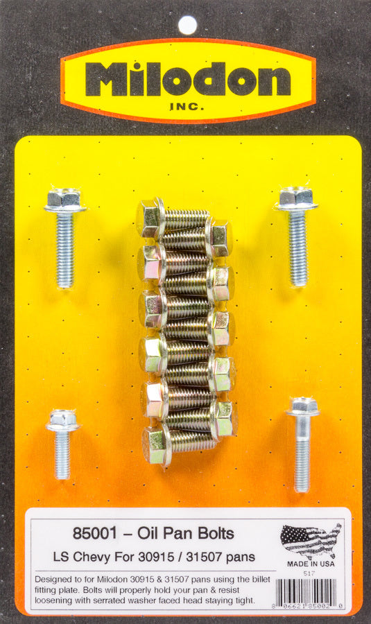 Milodon  Oil Pan Bolt Kit - GM LS Series  MIL85001