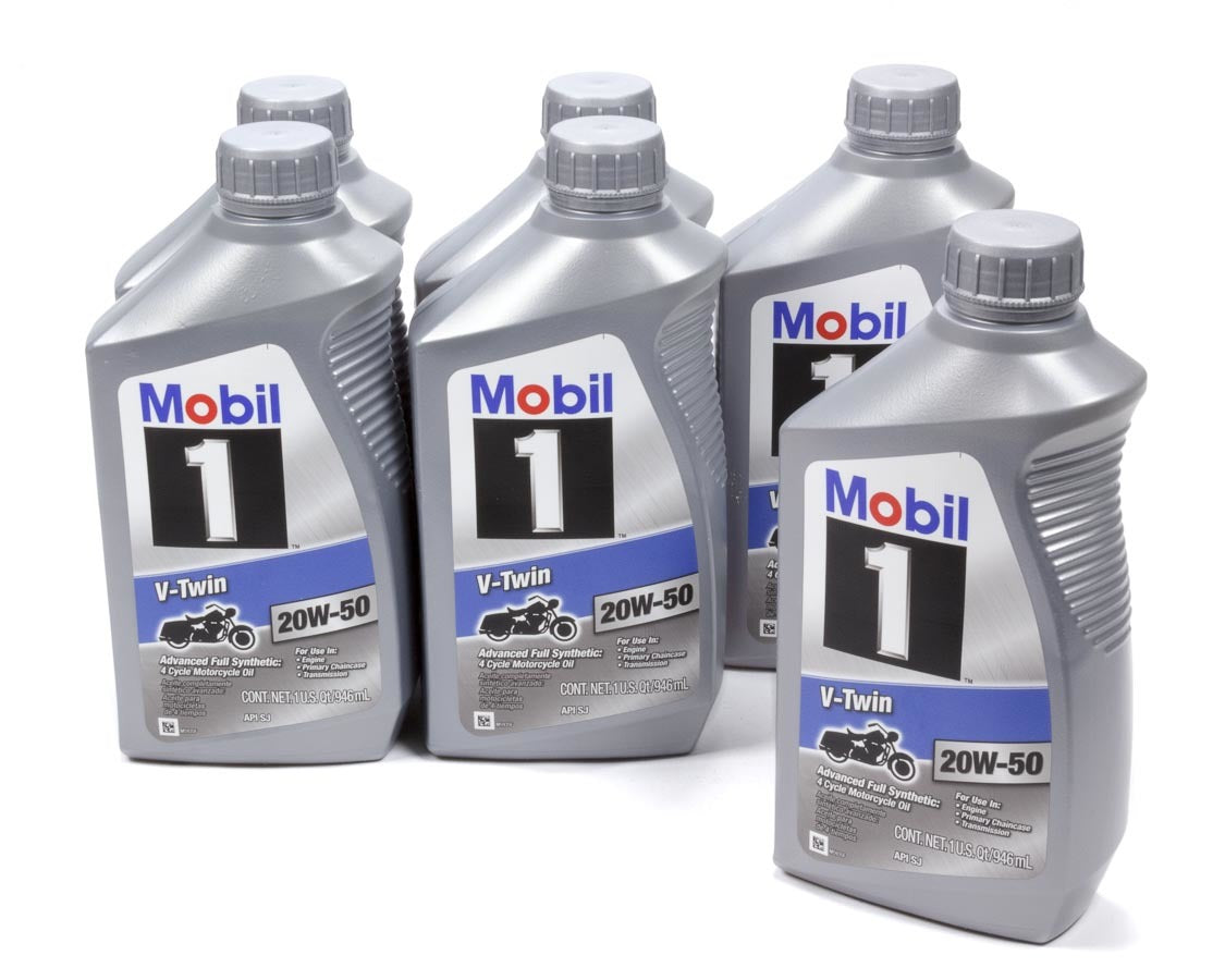 Mobil 1  20w50 V-Twin Oil Case 6x1 Qt Motorcycle  MOB112630