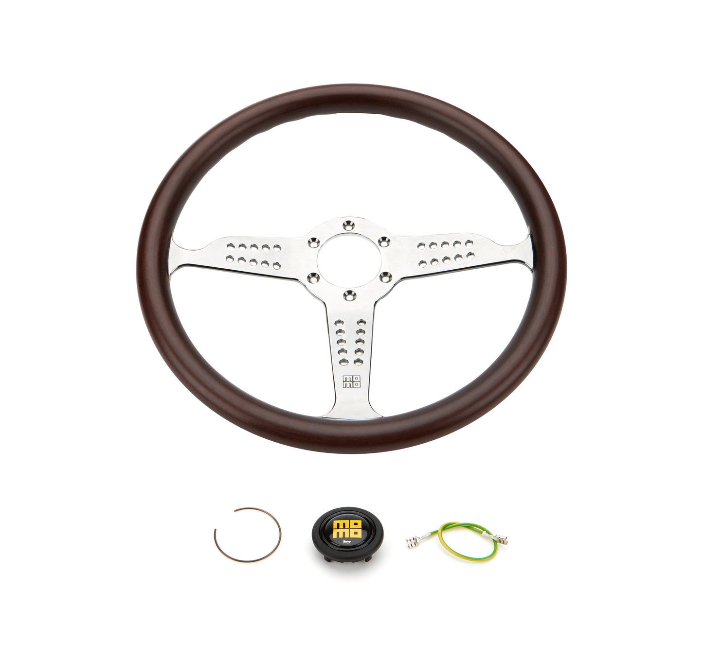 Momo Automotive Accessories  Super Grand Prix Steerin g Wheel Wood/Pol. Silver  MOMGRA35WD0P
