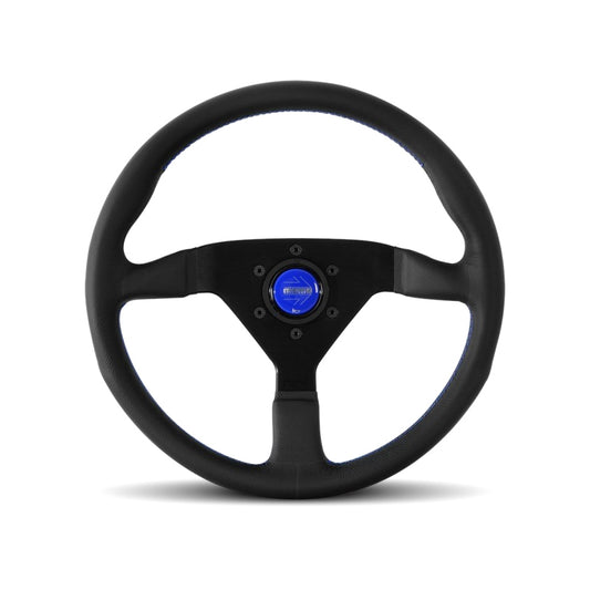 Momo Automotive Accessories  Monte Carlo 350 Steering Wheel Leather Blue Stich  MOMMCL35BK6B