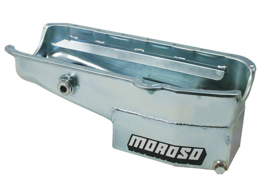 Moroso SBC C/T Oil Pan - 7qt. 1pc. R/M w/Ins. Bung MPN MOR21324 For Chevy