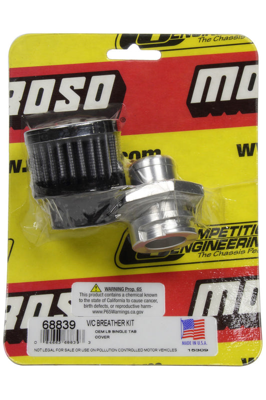 Moroso Breather Kit - GM LS Valve Cover MPN MOR68839 For GM