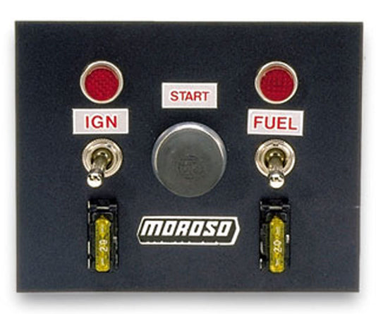 Moroso  Toggle Switch Panel 4in x 5in - Black Finish  MOR74130