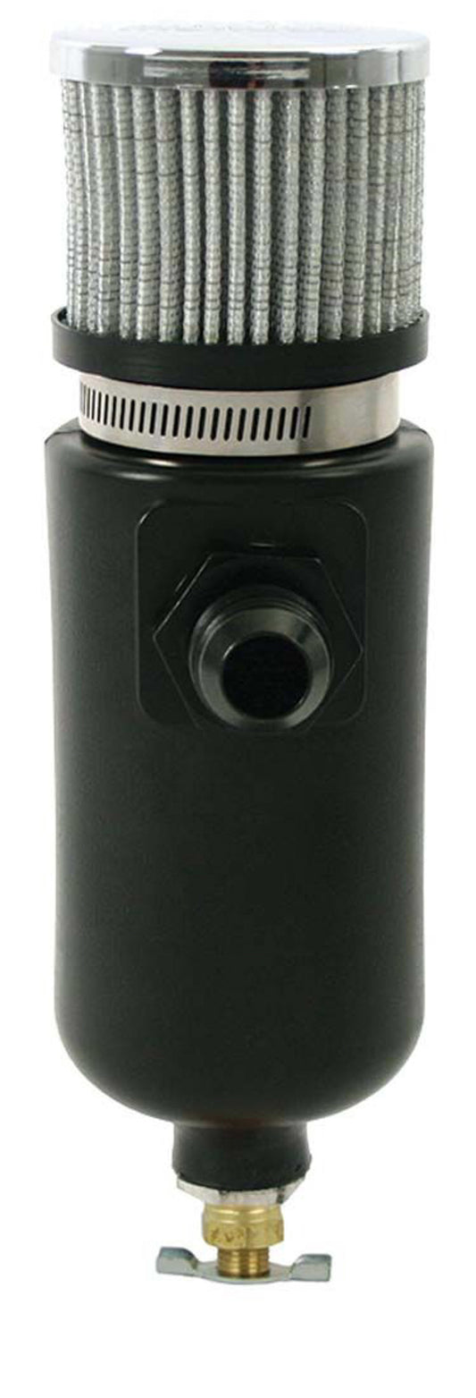 Moroso Breather Tank 1qt w/10an Fitting - Poly - Black MPN MOR85402