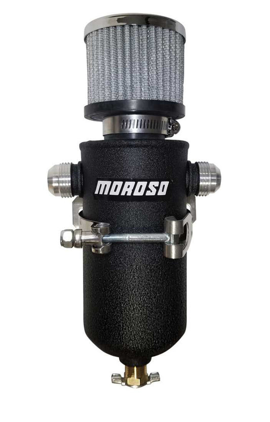 Moroso Remote Breather Tank - w/2 - 10an Fitting MPN MOR85752