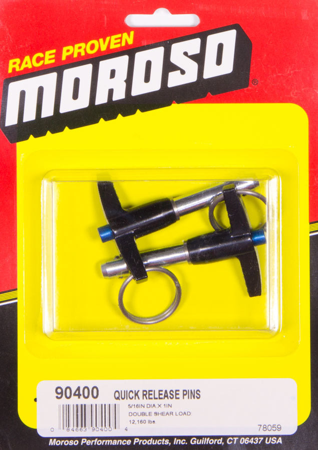 Moroso Quick Release Pins (2) 5/16 x 1in MPN MOR90400