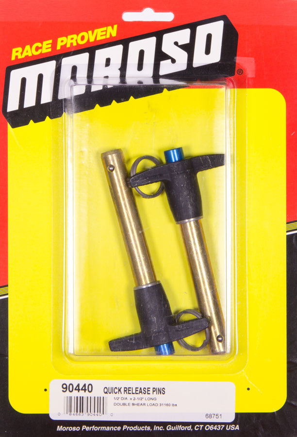Moroso Quick Release Pins (2) 1/2 x 2-1/2 MPN MOR90440