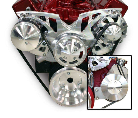 March Performance SBC Style Track Pulley Set w/Power Steering MPN MPP21155 For Chevy