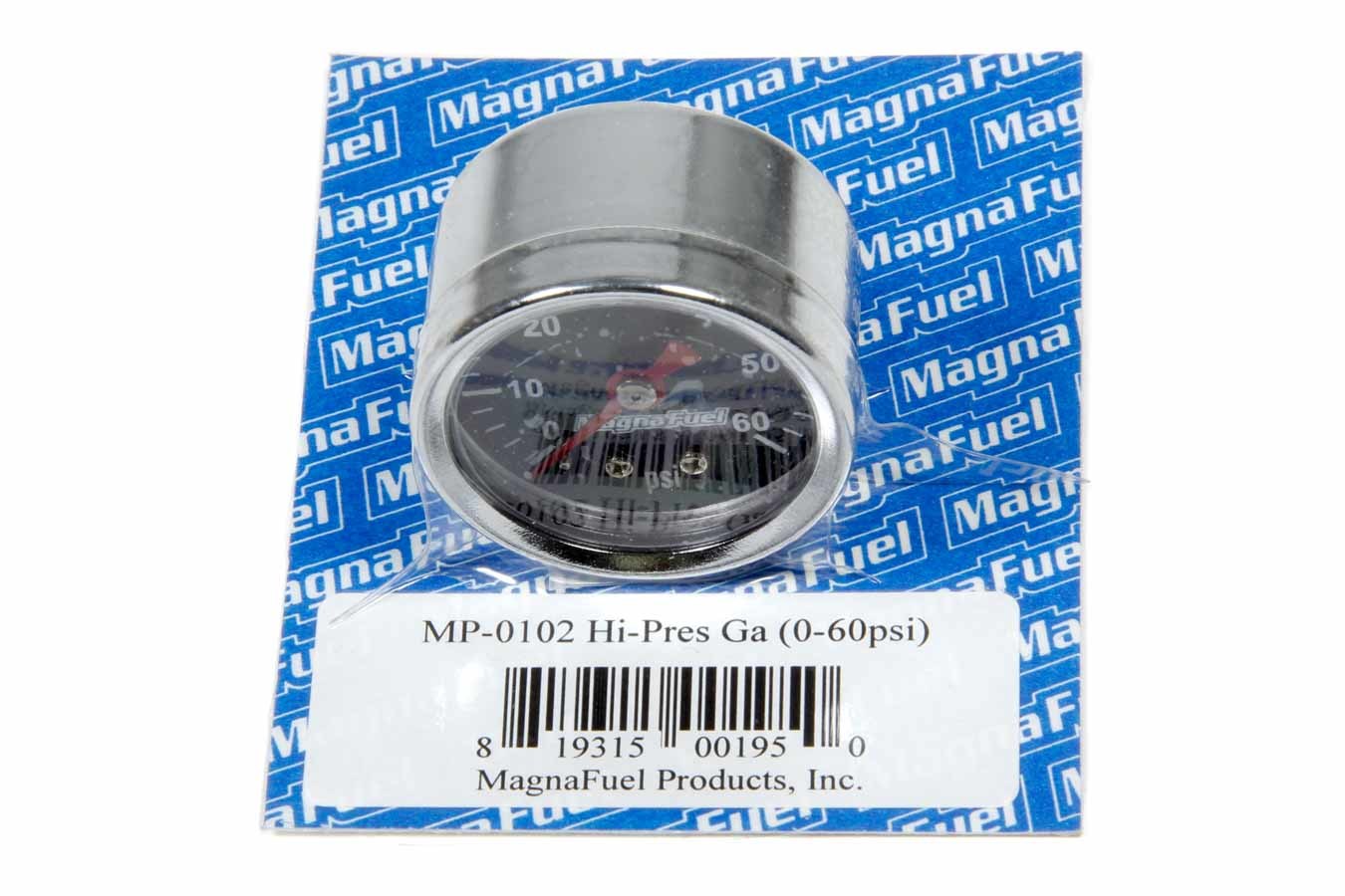 Magnafuel/Magnaflow Fuel Systems  High Pressure Fuel Gauge 0-60psi  MRFMP-0102