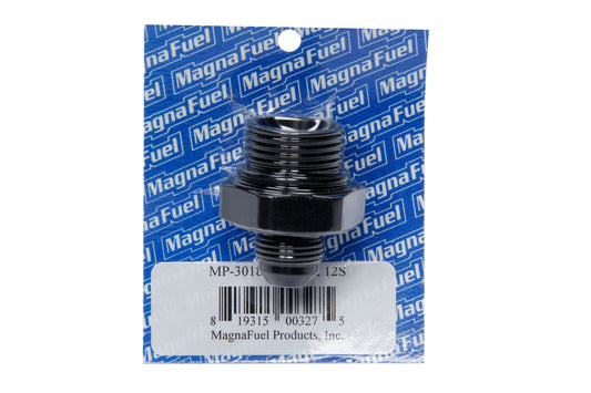 Magnafuel/Magnaflow Fuel Systems #8 to #12 O-Ring Male Adapter Fitting Black MPN MRFMP-3018-BLK