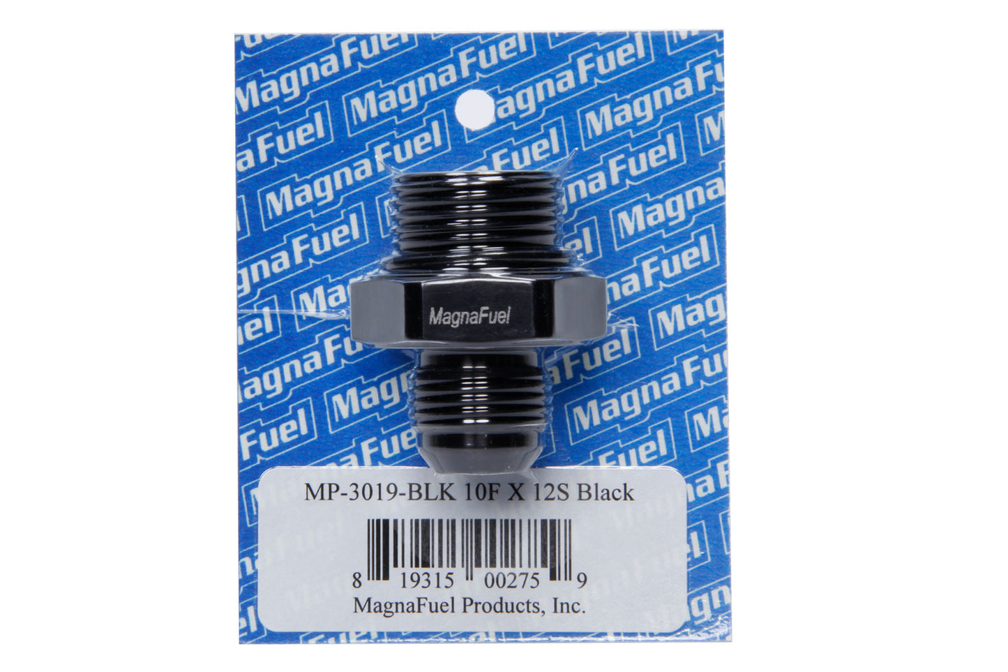 Magnafuel/Magnaflow Fuel Systems  #10an Flare to #12an Port Fitting Str. Black  MRFMP-3019-BLK