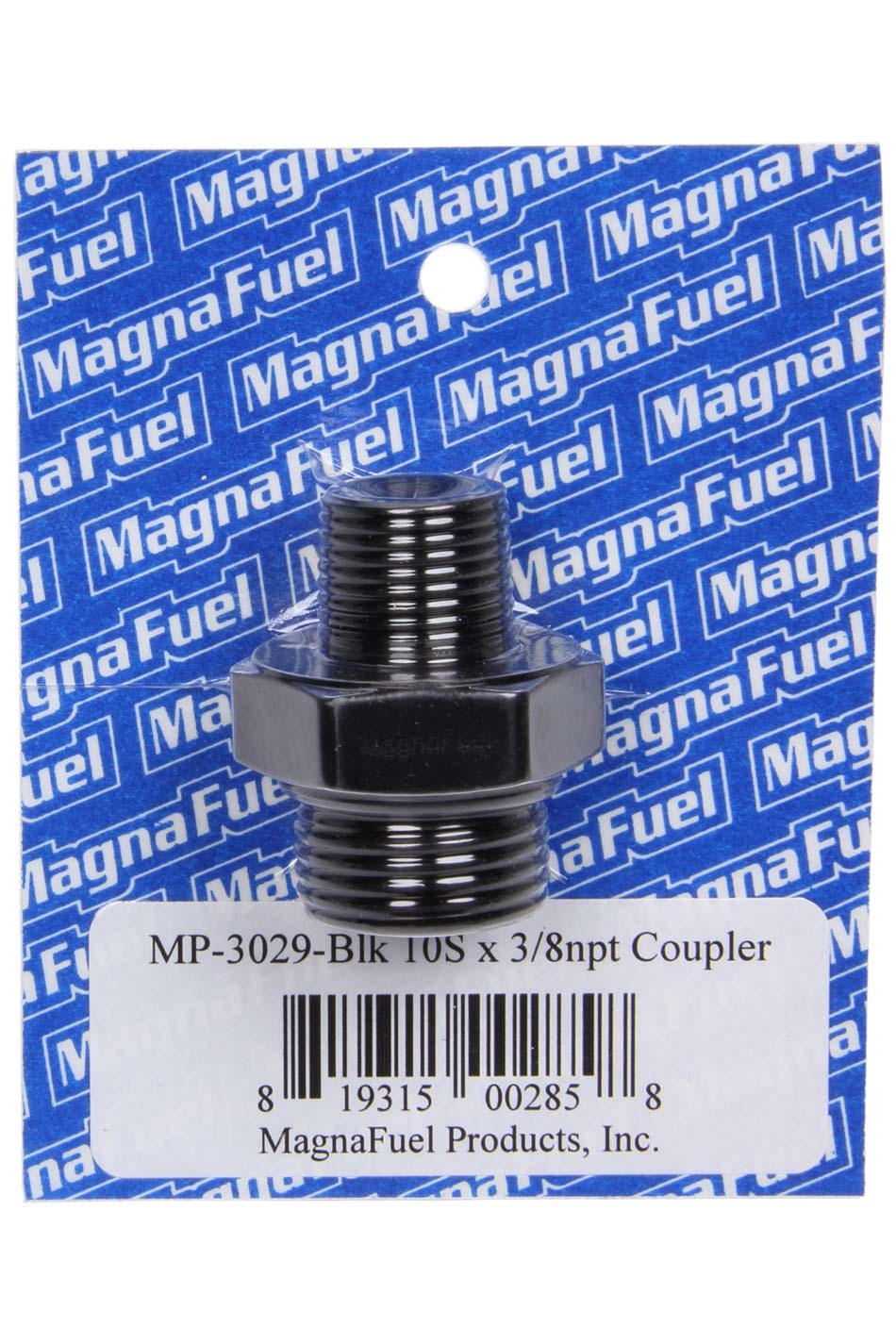 Magnafuel/Magnaflow Fuel Systems Union Couple Fitting - #10 x 3/8npt - Black MPN MRFMP-3029-BLK