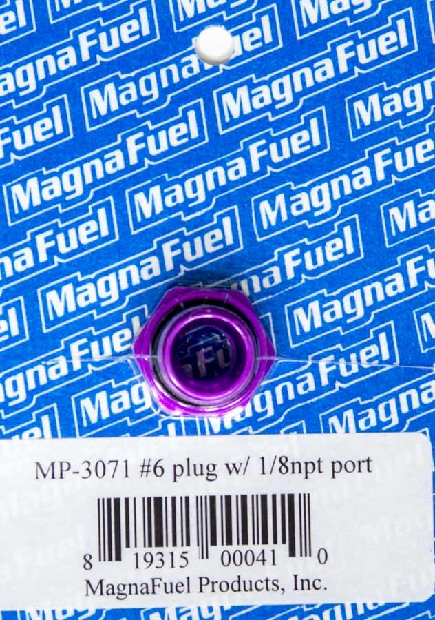 Magnafuel/Magnaflow Fuel Systems  #6 O-Ring Port Plug w/1/8in NPT in Center  MRFMP-3071