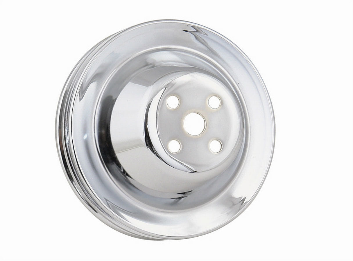 Mr. Gasket Chrm.W-Pump Dbl.Pulley MPN MRG4971 For Chevy