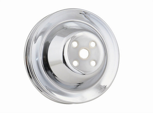 Mr. Gasket Chrm.W-Pump Dbl.Pulley MPN MRG4971 For Chevy
